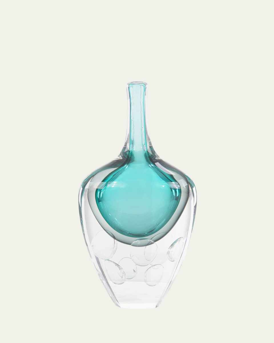 Azure Art Glass Vase